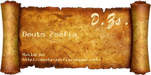 Deuts Zsófia névjegykártya
